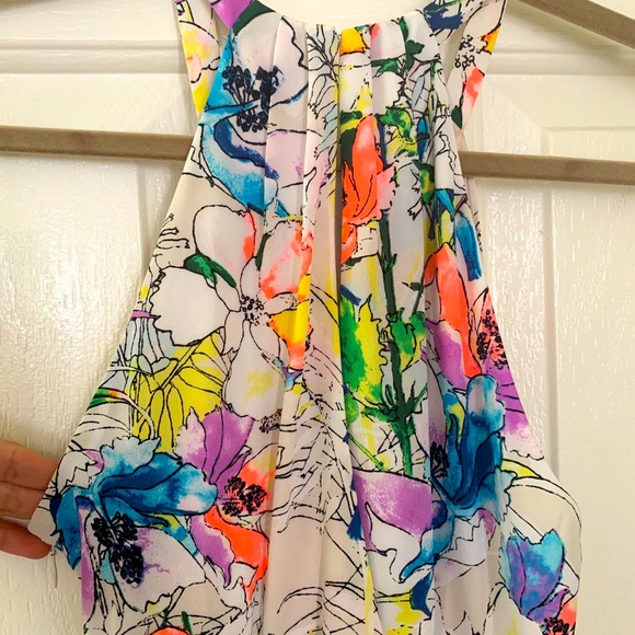 Express Flower Print Halter Neck Style Dress - Picture 8 of 10